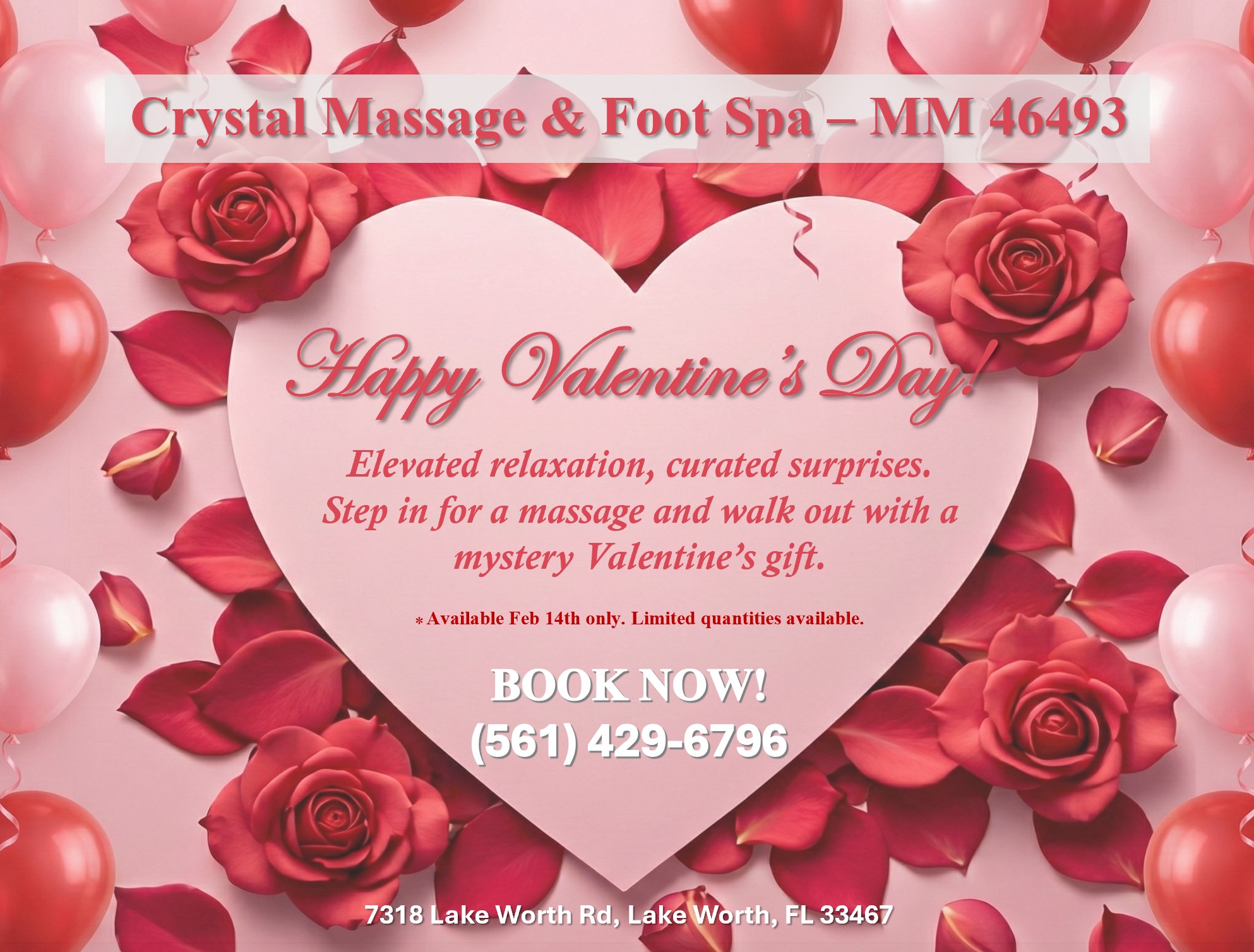 Elevate Your Valentine’s Day at Crystal Massage & Foot Spa